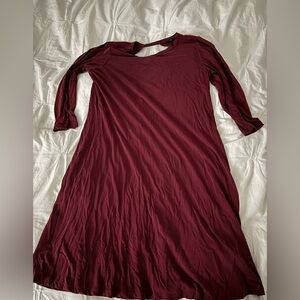 Bobeau Medium Long Sleeve T Shirt Dress